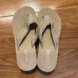 Women's Beige Braided Sandals